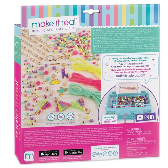 Make It Real Neo-Brite Chains and Charms Kit, Crafts for Kids, ages 8 and up! - Picture 2 of 4